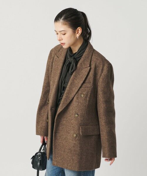 BEAUTY&YOUTH UNITED ARROWS / ビューティー&ユース ユナイテッドアローズ テーラードジャケット | 毛ブレンド ヘリンボーン ジャケットコート | 詳細15
