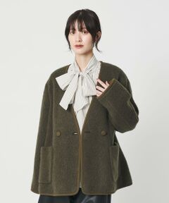 BEAUTY&YOUTH UNITED ARROWS / ビューティー&ユース ユナイテッドアローズ ノーカラージャケット | シャギー ノーカラージャケットコート