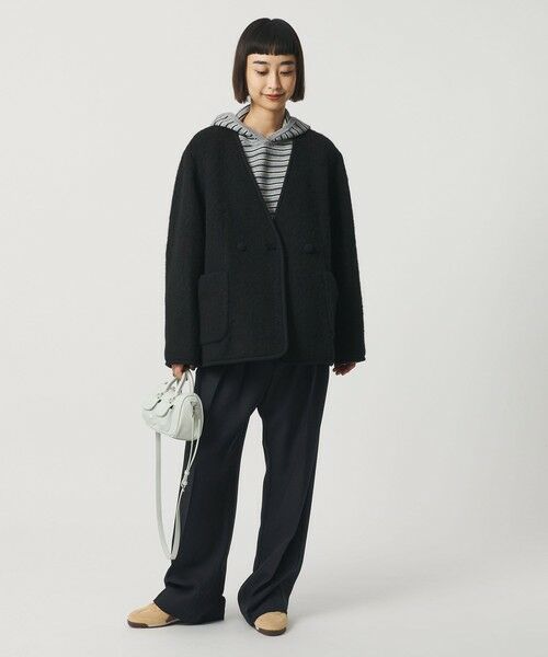 BEAUTY&YOUTH UNITED ARROWS / ビューティー&ユース ユナイテッドアローズ ノーカラージャケット | シャギー ノーカラージャケットコート | 詳細4