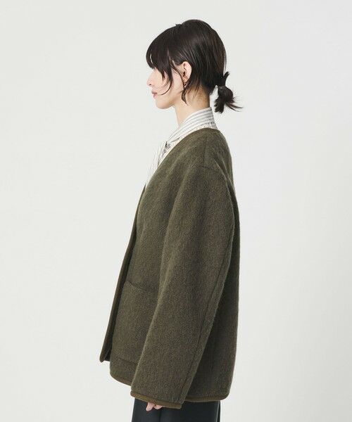 BEAUTY&YOUTH UNITED ARROWS / ビューティー&ユース ユナイテッドアローズ ノーカラージャケット | シャギー ノーカラージャケットコート | 詳細14