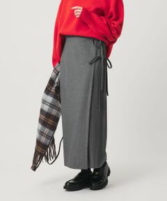 BEAUTY&YOUTH UNITED ARROWS / ビューティー&ユース ユナイテッドアローズ ロング・マキシ丈スカート | ツイル リボン ラップスカート