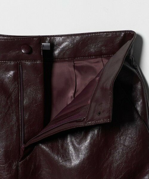 BEAUTY&YOUTH UNITED ARROWS / ビューティー&ユース ユナイテッドアローズ ミニ・ひざ丈スカート | レザーライク Aラインスカート | 詳細9