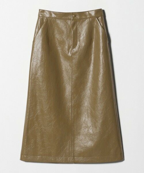 BEAUTY&YOUTH UNITED ARROWS / ビューティー&ユース ユナイテッドアローズ ミニ・ひざ丈スカート | レザーライク Aラインスカート | 詳細14