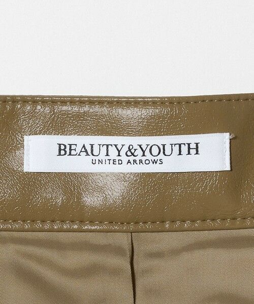 BEAUTY&YOUTH UNITED ARROWS / ビューティー&ユース ユナイテッドアローズ ミニ・ひざ丈スカート | レザーライク Aラインスカート | 詳細23