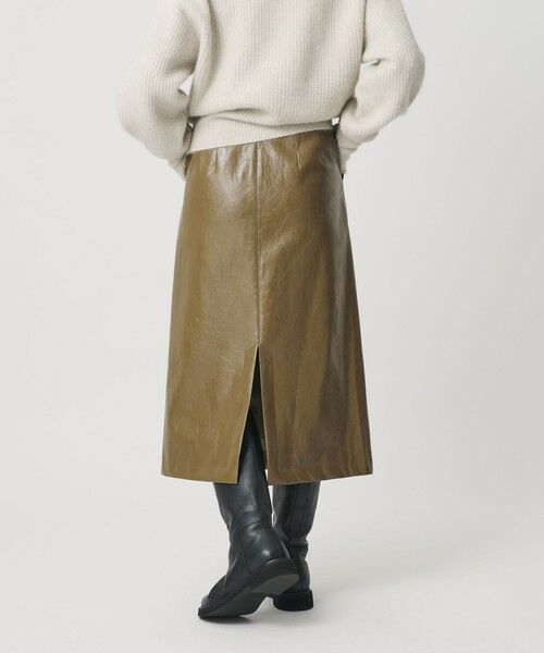 BEAUTY&YOUTH UNITED ARROWS / ビューティー&ユース ユナイテッドアローズ ミニ・ひざ丈スカート | レザーライク Aラインスカート | 詳細11