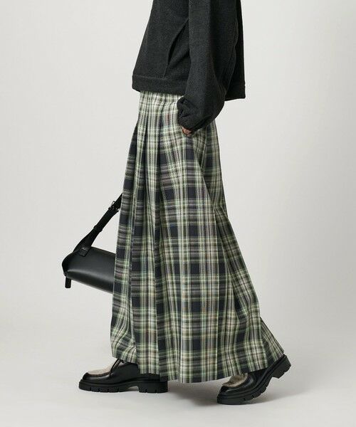 BEAUTY & YOUTH UNITED ARROWS/ビューティー&ユース ユナイテッドアローズ チェック プリーツロングスカート DK. GRAY S BEAUTY & YOUTH UNITED ARROWS/ビューティー&ユース ユナイテッドアローズ チェック プリーツロングスカート DK. GRAY S