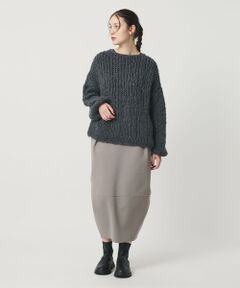 BEAUTY&YOUTH UNITED ARROWS / ビューティー&ユース ユナイテッドアローズ ミニ・ひざ丈スカート | 【WEB限定】ポリエステル コクーンニットスカート ウォッシャブル