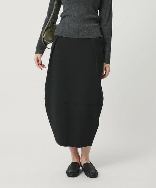 BEAUTY&YOUTH UNITED ARROWS / ビューティー&ユース ユナイテッドアローズ ミニ・ひざ丈スカート | 【WEB限定】ポリエステル コクーンニットスカート ウォッシャブル | 詳細1