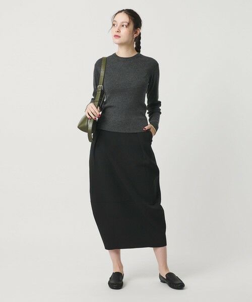 BEAUTY&YOUTH UNITED ARROWS / ビューティー&ユース ユナイテッドアローズ ミニ・ひざ丈スカート | 【WEB限定】ポリエステル コクーンニットスカート ウォッシャブル | 詳細3