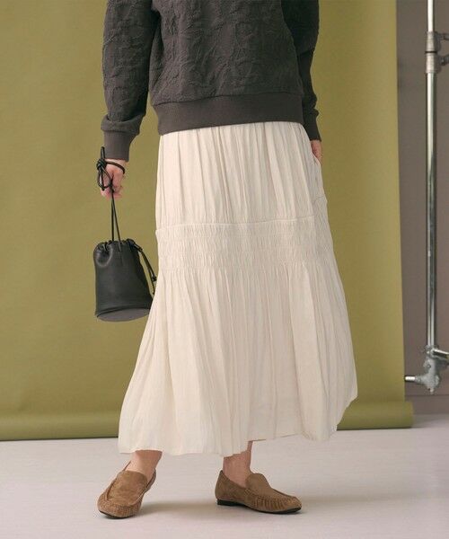 BEAUTY&YOUTH UNITED ARROWS / ビューティー&ユース ユナイテッドアローズ ロング・マキシ丈スカート | 【WEB限定】シャーリング キリカエ フレアスカート | 詳細1