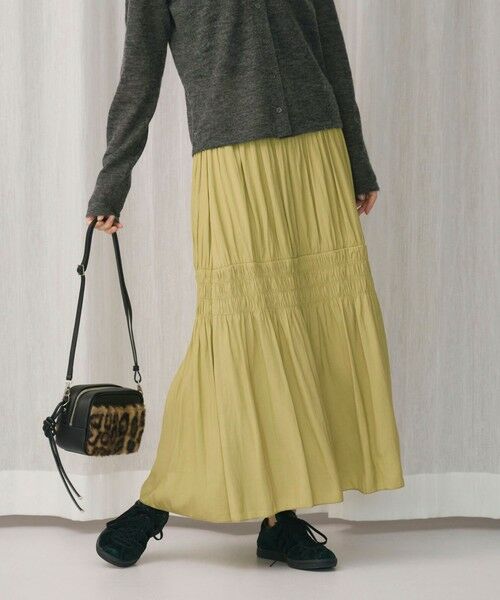 BEAUTY&YOUTH UNITED ARROWS / ビューティー&ユース ユナイテッドアローズ ロング・マキシ丈スカート | 【WEB限定】シャーリング キリカエ フレアスカート | 詳細12