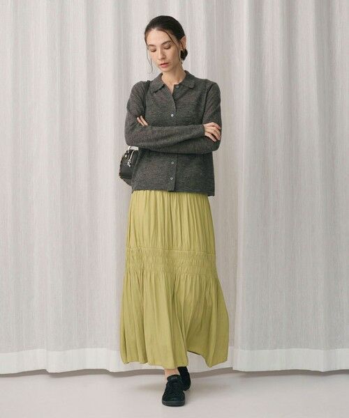 BEAUTY&YOUTH UNITED ARROWS / ビューティー&ユース ユナイテッドアローズ ロング・マキシ丈スカート | 【WEB限定】シャーリング キリカエ フレアスカート | 詳細13