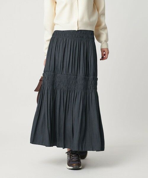 BEAUTY&YOUTH UNITED ARROWS / ビューティー&ユース ユナイテッドアローズ ロング・マキシ丈スカート | 【WEB限定】シャーリング キリカエ フレアスカート | 詳細20