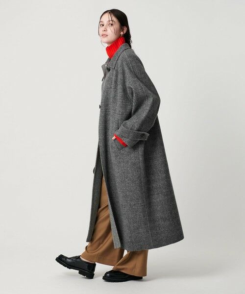 BEAUTY&YOUTH UNITED ARROWS / ビューティー&ユース ユナイテッドアローズ その他アウター | リバー ステンカラー ロングコート/ヘリンボーン | 詳細1