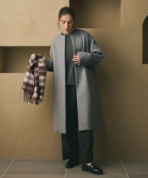 BEAUTY&YOUTH UNITED ARROWS / ビューティー&ユース ユナイテッドアローズ その他アウター | 毛ナイロン ノーカラーコート | 詳細1