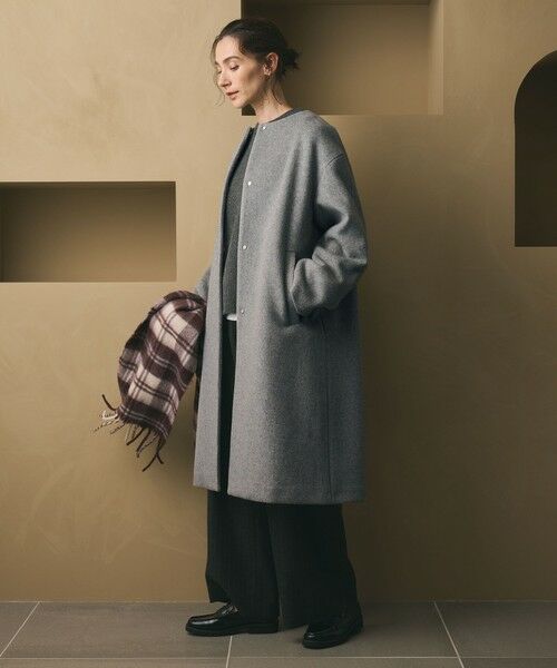 BEAUTY&YOUTH UNITED ARROWS / ビューティー&ユース ユナイテッドアローズ その他アウター | 毛ナイロン ノーカラーコート | 詳細3