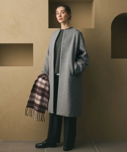 BEAUTY&YOUTH UNITED ARROWS / ビューティー&ユース ユナイテッドアローズ その他アウター | 毛ナイロン ノーカラーコート | 詳細4