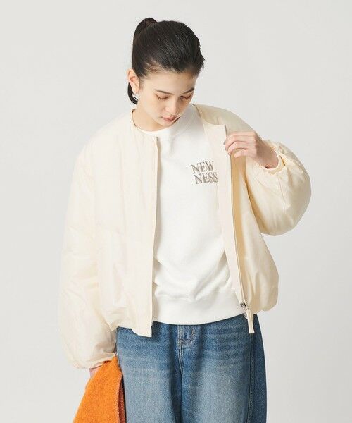 BEAUTY&YOUTH UNITED ARROWS / ビューティー&ユース ユナイテッドアローズ ブルゾン | ポリエステルブレンド ノーカラーバルーンジップブルゾン | 詳細2