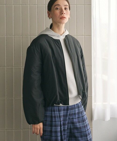 BEAUTY&YOUTH UNITED ARROWS / ビューティー&ユース ユナイテッドアローズ ブルゾン | ポリエステルブレンド ノーカラーバルーンジップブルゾン | 詳細8