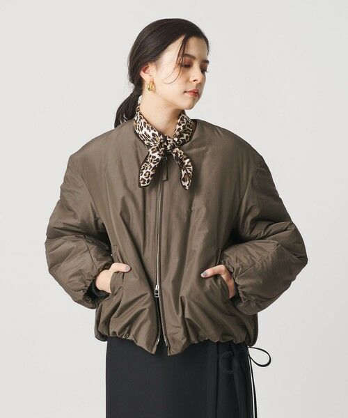 BEAUTY&YOUTH UNITED ARROWS / ビューティー&ユース ユナイテッドアローズ ブルゾン | ポリエステルブレンド ノーカラーバルーンジップブルゾン | 詳細14