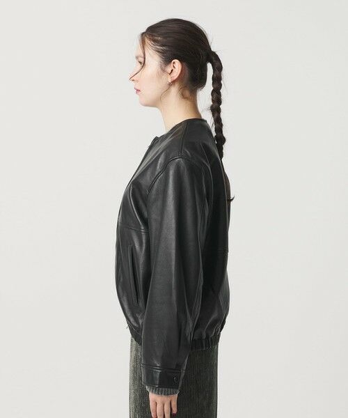 BEAUTY&YOUTH UNITED ARROWS / ビューティー&ユース ユナイテッドアローズ レザーブルゾン・ジャケット | シープレザー ノーカラージップブルゾン | 詳細5