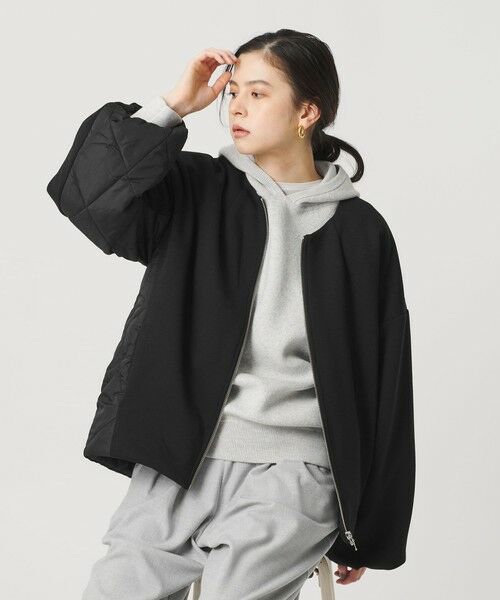 BEAUTY&YOUTH UNITED ARROWS / ビューティー&ユース ユナイテッドアローズ ブルゾン | 【WEB限定】ダンボール×キルティングコンビ ノーカラーブルゾン | 詳細1