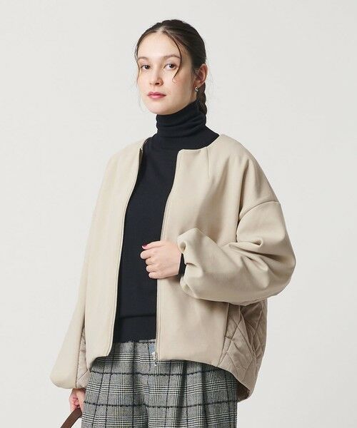 BEAUTY&YOUTH UNITED ARROWS / ビューティー&ユース ユナイテッドアローズ ブルゾン | 【WEB限定】ダンボール×キルティングコンビ ノーカラーブルゾン | 詳細9