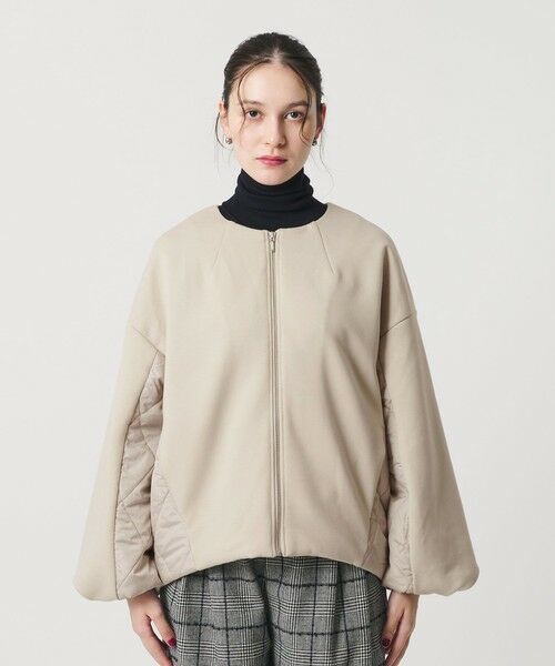 BEAUTY&YOUTH UNITED ARROWS / ビューティー&ユース ユナイテッドアローズ ブルゾン | 【WEB限定】ダンボール×キルティングコンビ ノーカラーブルゾン | 詳細12
