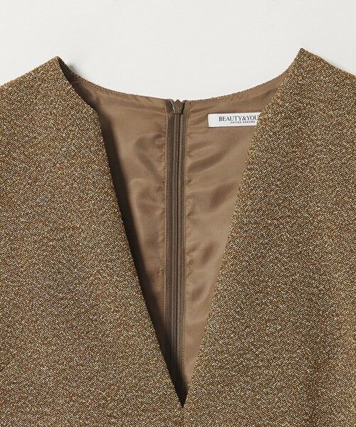 BEAUTY&YOUTH UNITED ARROWS / ビューティー&ユース ユナイテッドアローズ ロング・マキシ丈ワンピース | ポリエステルツイードライク ジャンパースカート | 詳細28