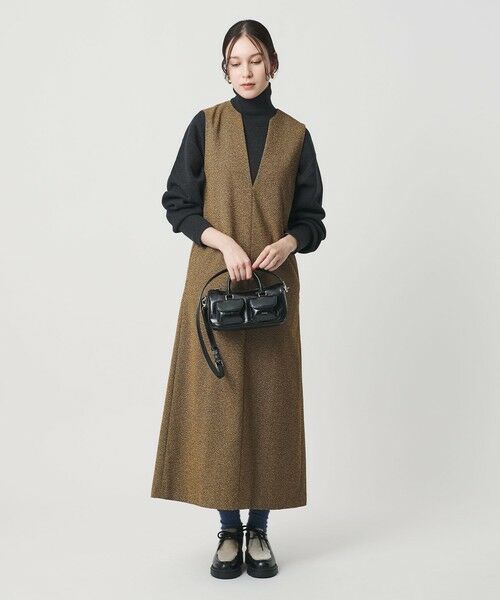 BEAUTY&YOUTH UNITED ARROWS / ビューティー&ユース ユナイテッドアローズ ロング・マキシ丈ワンピース | ポリエステルツイードライク ジャンパースカート | 詳細23