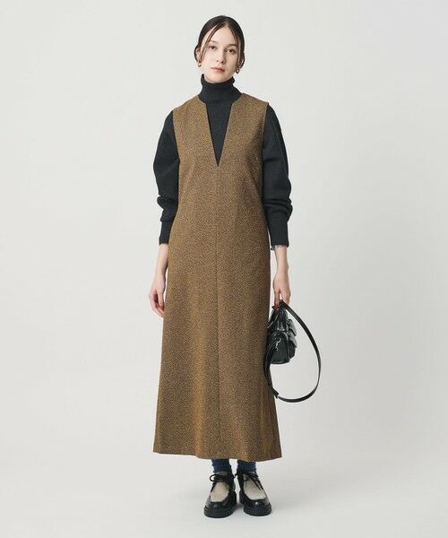 BEAUTY&YOUTH UNITED ARROWS / ビューティー&ユース ユナイテッドアローズ ロング・マキシ丈ワンピース | ポリエステルツイードライク ジャンパースカート | 詳細24