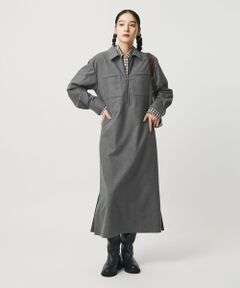 BEAUTY&YOUTH UNITED ARROWS / ビューティー&ユース ユナイテッドアローズ ロング・マキシ丈ワンピース | ハーフジップ スリットワンピース