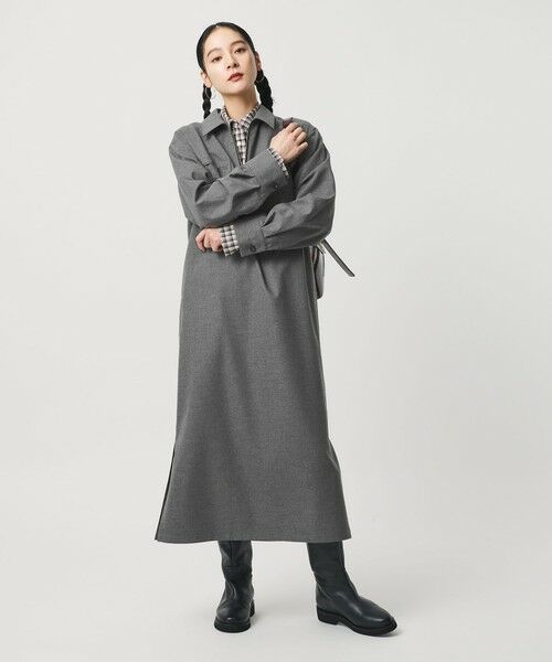 BEAUTY&YOUTH UNITED ARROWS / ビューティー&ユース ユナイテッドアローズ ロング・マキシ丈ワンピース | ハーフジップ スリットワンピース | 詳細1