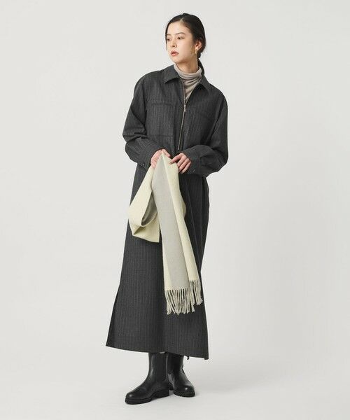 BEAUTY&YOUTH UNITED ARROWS / ビューティー&ユース ユナイテッドアローズ ロング・マキシ丈ワンピース | ハーフジップ スリットワンピース | 詳細14