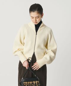 BEAUTY&YOUTH UNITED ARROWS / ビューティー&ユース ユナイテッドアローズ カーディガン・ボレロ | ウールブレンドアゼ ジップショートカーディガン