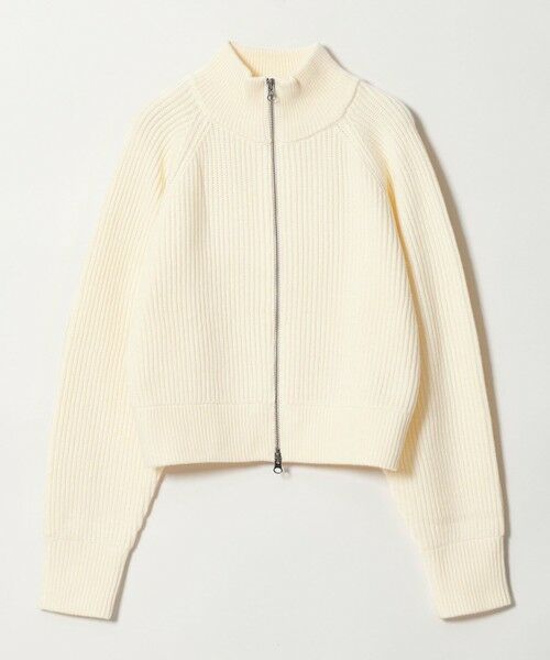 BEAUTY&YOUTH UNITED ARROWS / ビューティー&ユース ユナイテッドアローズ カーディガン・ボレロ | ウールブレンドアゼ ジップショートカーディガン | 詳細4