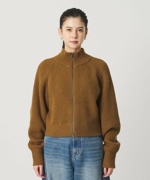 BEAUTY&YOUTH UNITED ARROWS / ビューティー&ユース ユナイテッドアローズ カーディガン・ボレロ | ウールブレンドアゼ ジップショートカーディガン | 詳細11