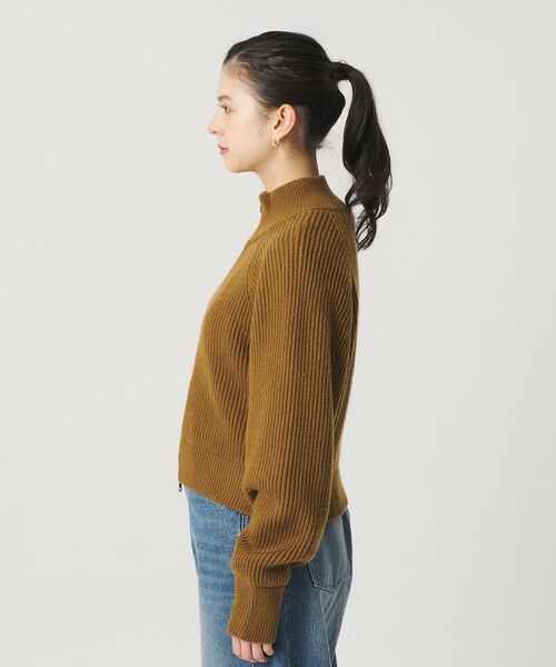 BEAUTY&YOUTH UNITED ARROWS / ビューティー&ユース ユナイテッドアローズ カーディガン・ボレロ | ウールブレンドアゼ ジップショートカーディガン | 詳細12