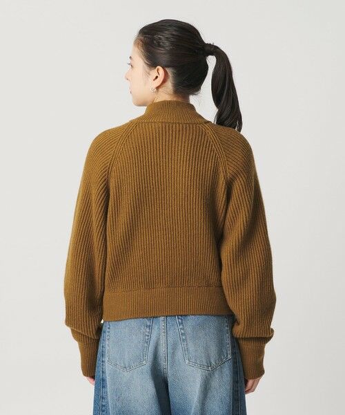 BEAUTY&YOUTH UNITED ARROWS / ビューティー&ユース ユナイテッドアローズ カーディガン・ボレロ | ウールブレンドアゼ ジップショートカーディガン | 詳細13