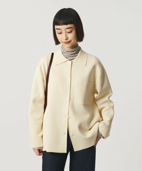BEAUTY&YOUTH UNITED ARROWS / ビューティー&ユース ユナイテッドアローズ カーディガン・ボレロ | コットンウールブレンド ミラノリブ シャツカーディガン ウォッシャブル | 詳細1