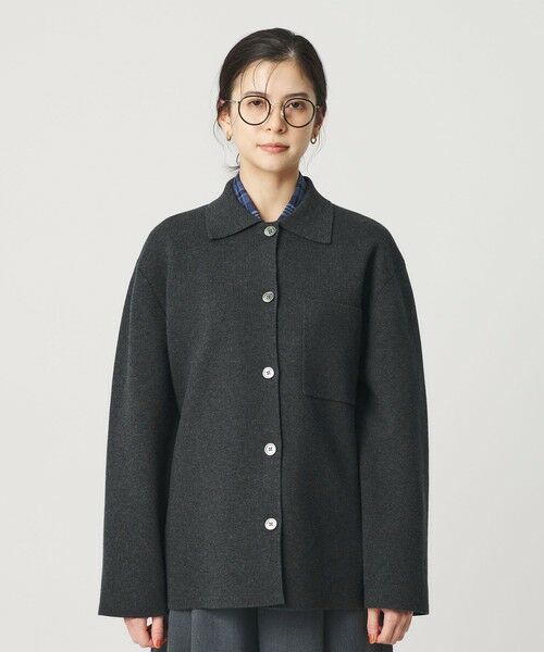 BEAUTY&YOUTH UNITED ARROWS / ビューティー&ユース ユナイテッドアローズ カーディガン・ボレロ | コットンウールブレンド ミラノリブ シャツカーディガン ウォッシャブル | 詳細12