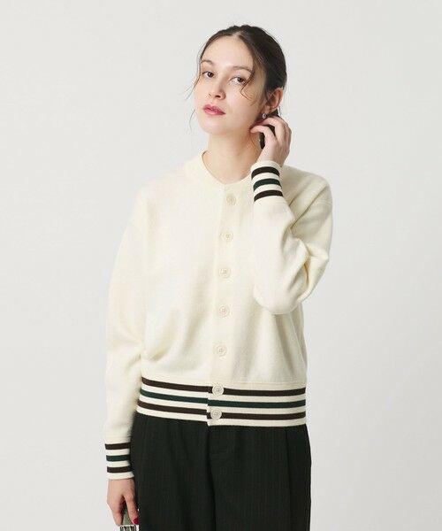 BEAUTY&YOUTH UNITED ARROWS / ビューティー&ユース ユナイテッドアローズ カーディガン・ボレロ | ウールブレンド ラインカーディガン | 詳細2