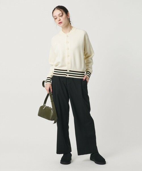 BEAUTY&YOUTH UNITED ARROWS / ビューティー&ユース ユナイテッドアローズ カーディガン・ボレロ | ウールブレンド ラインカーディガン | 詳細4