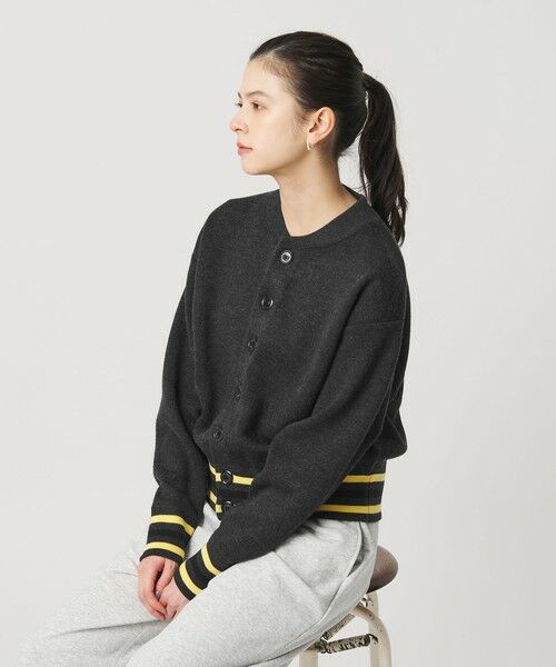 BEAUTY&YOUTH UNITED ARROWS / ビューティー&ユース ユナイテッドアローズ カーディガン・ボレロ | ウールブレンド ラインカーディガン | 詳細10