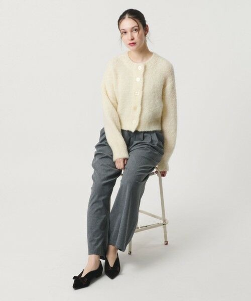 BEAUTY&YOUTH UNITED ARROWS / ビューティー&ユース ユナイテッドアローズ カーディガン・ボレロ | ウールブレンド ブークレ クルーネックカーディガン | 詳細3