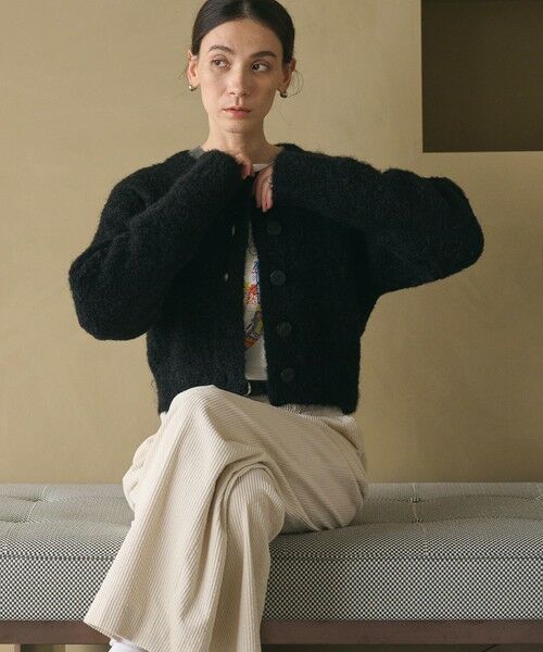 BEAUTY&YOUTH UNITED ARROWS / ビューティー&ユース ユナイテッドアローズ カーディガン・ボレロ | ウールブレンド ブークレ クルーネックカーディガン | 詳細9