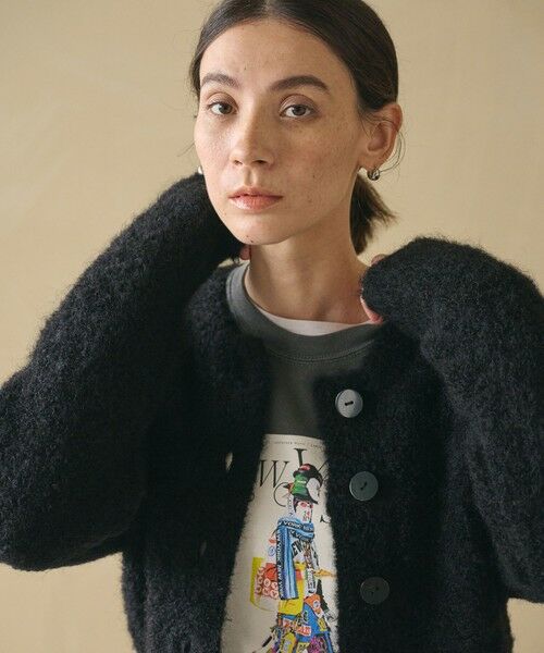 BEAUTY&YOUTH UNITED ARROWS / ビューティー&ユース ユナイテッドアローズ カーディガン・ボレロ | ウールブレンド ブークレ クルーネックカーディガン | 詳細10