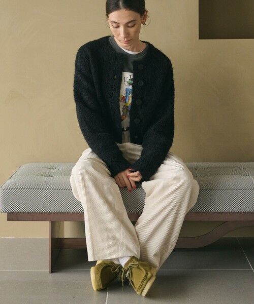 BEAUTY&YOUTH UNITED ARROWS / ビューティー&ユース ユナイテッドアローズ カーディガン・ボレロ | ウールブレンド ブークレ クルーネックカーディガン | 詳細11