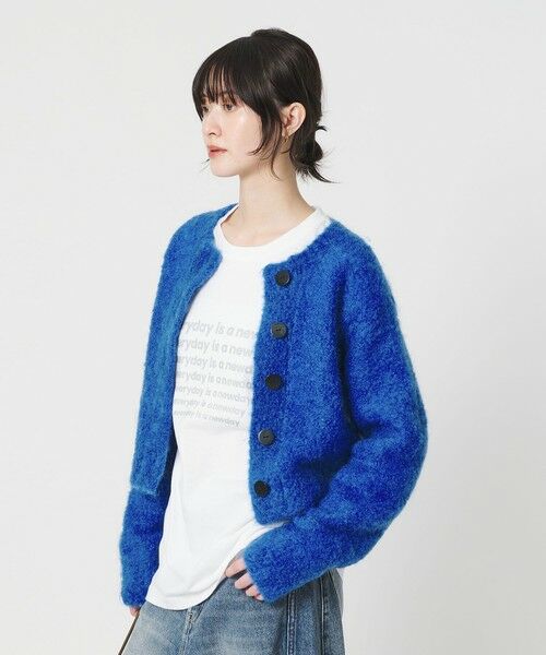 BEAUTY&YOUTH UNITED ARROWS / ビューティー&ユース ユナイテッドアローズ カーディガン・ボレロ | ウールブレンド ブークレ クルーネックカーディガン | 詳細17