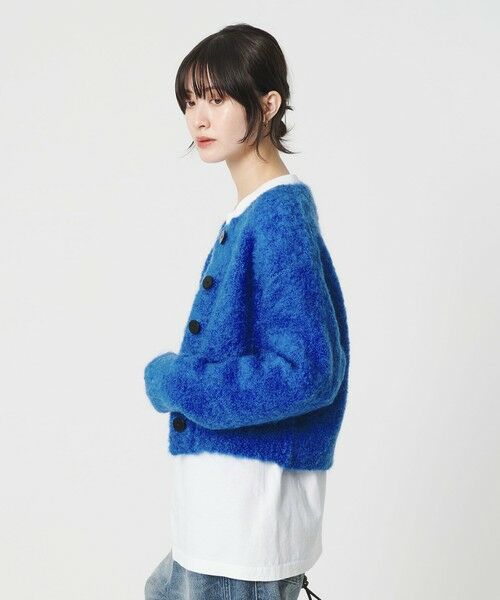 BEAUTY&YOUTH UNITED ARROWS / ビューティー&ユース ユナイテッドアローズ カーディガン・ボレロ | ウールブレンド ブークレ クルーネックカーディガン | 詳細18
